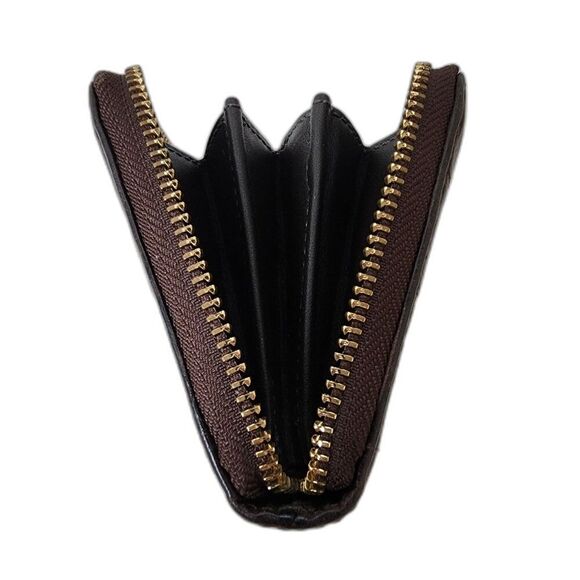 Coach Signature Accordion Leather Zip Around Wallet - Picture 7 of 9